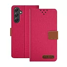 GENTEN for 三星 Samsung Galaxy A54 5G自在文青風支架皮套 桃色