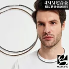 MASSA─G Titan X1 4mm超合金鍺鈦項鍊 45cm 銀