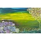 【玲廊滿藝】拾遺畫話Mina─繡球花的春天27x45.5cm