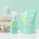 【L：MOT】 多功能居家清潔劑2入優惠組──400ML瓶裝+1L補充包 綠