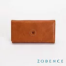 ZODENCE SAXON義大利植鞣革9卡長夾 駝