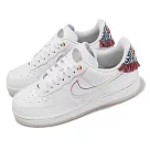 Nike 休閒鞋 Wmns Air Force 1 07 LX 女鞋 白 紅 編織 民族風 幾何圖案 AF1 FN8918─111