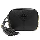 Tory burch 流蘇皮革斜背包─黑