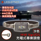 德國 LED LENSER HF4R Signature 充電式專業頭燈─沙色