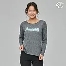 ADISI 女圓領涼感智能纖維速乾長袖圖T AL2311046 (S─2XL)|吸濕排汗 快乾 單向導濕 彈性 排汗衣 S 雙色青玉