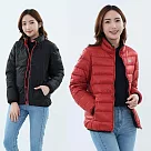 【遊遍天下】女款顯瘦防風防潑水保暖雙面穿羽絨外套 GJ22046 深桔 (M─5L) L 深桔