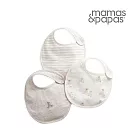Mamas & Papas 圍兜兜3件組 熊熊學坐