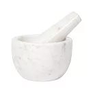《danica》Heirloom大理石磨搗組 | 研磨缽 磨藥機 搗泥器 杵臼 搗缽 ─ 雲白11.5cm