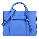 LONGCHAMP 3D系列小牛皮手提/斜背兩用包(大) 鈷藍