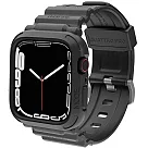 Elkson Apple Watch 9/8/7/6/5/4/SE Quattro Pro柔韌透氣耐磨TPU一體成形軍規錶帶(44/45mm) ─神秘黑