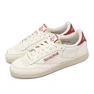 Reebok 休閒鞋 Club C 85 Vintage 女鞋 米白 紅 皮革 低筒 復古 100074233
