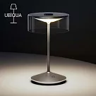 【義大利UBIQUA】Crystal 時尚輕奢風USB充電式檯燈─星河銀
