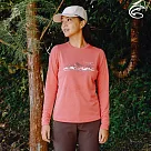 ADISI 女圓領抗靜電紗透氣快乾圖騰長袖上衣AL2321042 (S─2XL) 保暖 吸濕 速乾 輕量 柔軟 M 洋紅