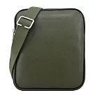 LONGCHAMP LE FOULONN? 系列牛皮方形斜背包(小) 卡其綠