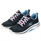 SKECHERS GO WALK ARCH FIT 2.0 女健走鞋─黑藍─125311BKBL US9 黑色