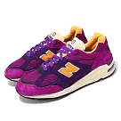 New Balance 休閒鞋 990 V2 男鞋 紫 黃 美製 麂皮 網眼 拼接 經典 NB M990PY2─D