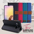 GENTEN for Samsung Galaxy A25 5G 自在文青風支架皮套 黑色