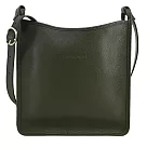 LONGCHAMP LE FOULONN?系列牛皮直式斜背包(大) 卡其綠
