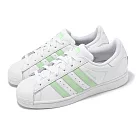 adidas 休閒鞋 Superstar W 女鞋 白 綠 皮革 貝殼頭 三葉草 經典 愛迪達 IE3005