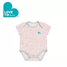 Love To Dream 澳洲 短袖包屁衣 (6個月~12個月) 居家服系列 ─ 彎月 淺粉