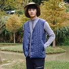 ADISI 男SMAWARM海洋溫控超撥水無領背心AV2321026 (M─XL)|輕抗風 超輕量 防潑水 海洋紗 保暖棉 蚵殼棉 保暖背心 M 宇宙藍