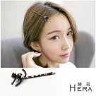 【HERA 赫拉】金蔥貓咪鑽星星髮夾/邊夾/瀏海夾/一字夾 黑色
