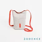 ZODENCE MUISA德國帆布微笑手機包 熱情橘