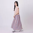 好我_Flora花卉落肩剪接印花夏日洋裝/ FREE SIZE F 櫻花粉