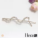 【HERA 赫拉】簡約手工鑲嵌波浪形扭扭髮夾─2色 金色
