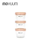 MOYUUM 韓國 TRITAN 多功能食品儲存罐 3入 ─ 蜜桃橘(130ml)