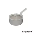 【BergHOFF貝高福】Balance陶瓷塗層不沾鍋單柄含蓋湯鍋18cm(BHBL─S18─MM) 月霧灰