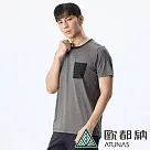 【ATUNAS 歐都納】男款ATUNAS─TEX短袖T恤A2TS2207M─ XL 黑灰