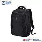 【Travel Blue 藍旅】時尚漫遊款背包─黑/海軍藍/灰 防水電腦包/雙肩包/商務背包/旅行背包 TB3130 黑色