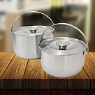 米雅可品味316不鏽鋼可提式調理鍋─2入組(16cm+22cm)─1組