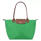 LONGCHAMP LE PLIAGE系列長把再生尼龍摺疊水餃包(中) 草綠