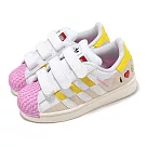 adidas x LEGO 休閒鞋 Superstar CF C 中童 粉黃 聯名 樂高 小朋友 魔鬼氈 愛迪達 IF2910