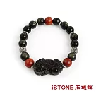 石頭記 平安守護系列-冰種黑曜石貔貅手鍊-鴻運花梨