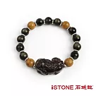 石頭記 平安守護系列-冰種黑曜石貔貅手鍊-極致經典(兩款式選) 肖楠木