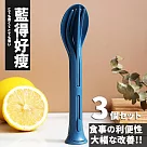【DIVA】日式夢幻虹彩高質感刀叉匙三件組 (露營餐具 輕量餐具) 藍得好瘦