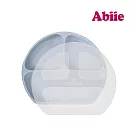 abiie 蛙式三餐─吸盤式附蓋矽膠餐盤 (藍莓灰)