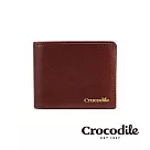 【Crocodile】鱷魚皮件 男短夾 植鞣皮夾 4卡拉鍊 Naturale 5系列─0103─11008─黑咖兩色 咖啡色