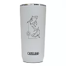 【美國 CamelBak】海洋質感生活─600ml不鏽鋼保溫瓶(保冰) 經典白─鯊魚