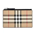 BURBERRY Vintage 經典格紋帆布零錢/卡片夾 卡其