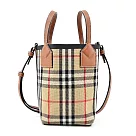 BURBERRY London經典格紋迷你托特包 卡其