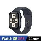 Apple Watch SE 2024 GPS 44mm 鋁金屬錶殼運動錶帶 (午夜色+午夜色運動錶帶SM)