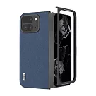 ABEEL Google Pixel 9 Pro Fold 皮革保護套 手機殼 保護殼 薄殼 防摔殼 ─藍色