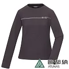 【ATUNAS 歐都納】女款經典保暖圓領衫/長袖T恤A2TS2428W*─ XL 灰