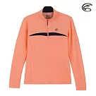 ADISI 女半門襟涼感智能纖維速乾長袖上衣AL2111138 (S─2XL) / 吸濕排汗 快乾 單向導濕 涼感 排汗衣 M 琥珀橘
