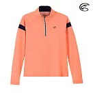 ADISI 女半門襟涼感智能纖維速乾長袖上衣AL2111139 (S─2XL) / 吸濕排汗 快乾 單向導濕 涼感 排汗衣 M 琥珀橘