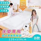 【 太力】乳膠床墊專用壓縮袋收納袋搬家防潮可重覆使用(送專用電泵) (B)平面型220x100CM